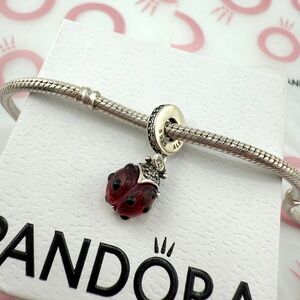 Brand New Pandora Red Ladybird Dangle Charm